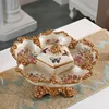 Mixed color Pearl powder without lid, six grid nut platter