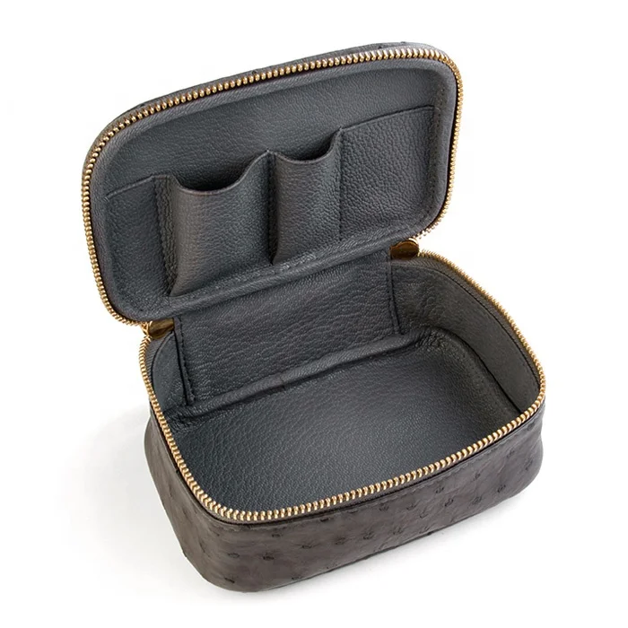Factory Custom Handbags Large Capacity Genuine Ostrich Leather Travel Bag Toiletry Bag