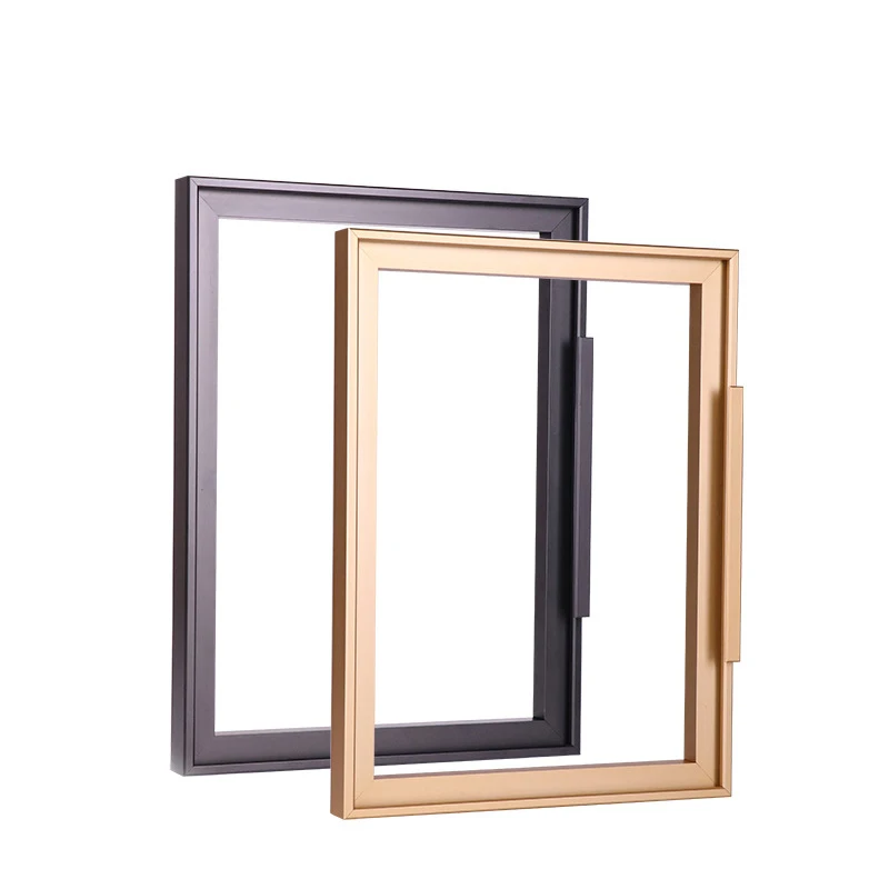 Royen Minimalist Frosted Aluminium Profile Frame Glass Door for Kitchen Cabinet Window Aluminum Frame With Hinges