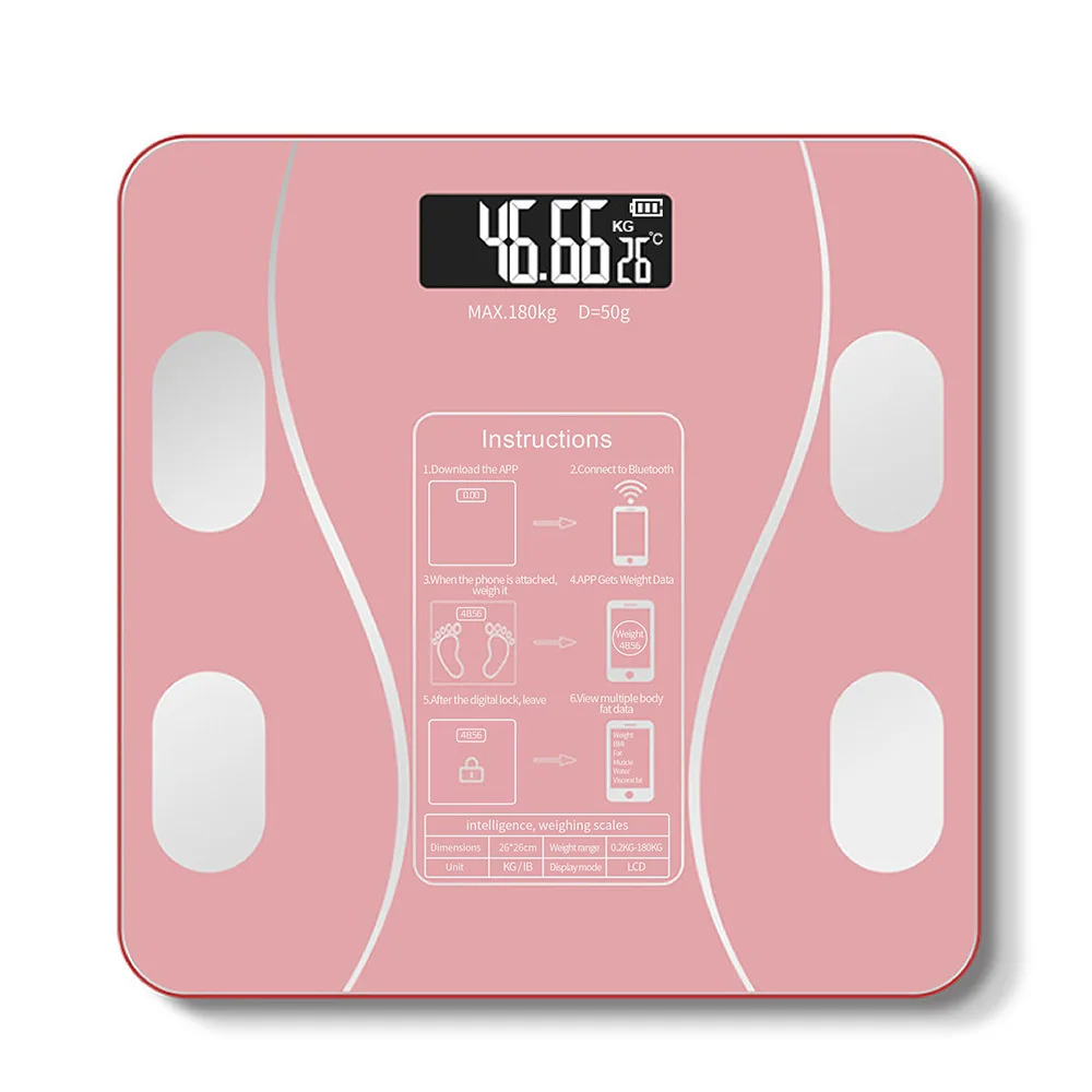 Custom 2023 Smart Digital Weight Machine Electronic Blue Teeth Weighing Scales