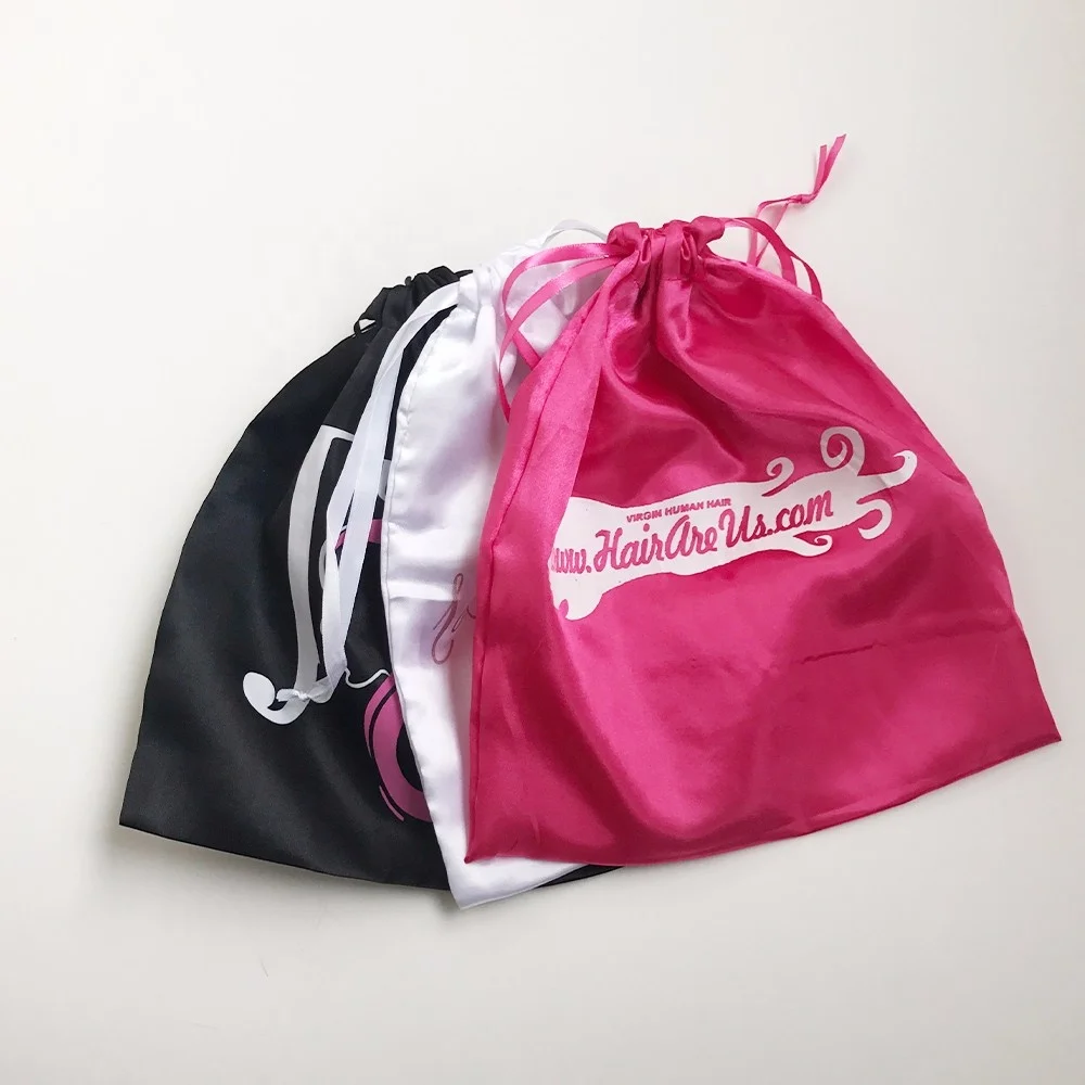 Wholesales Customized Satin Bags For Hair Bundles,Satin Bag Custom Logo