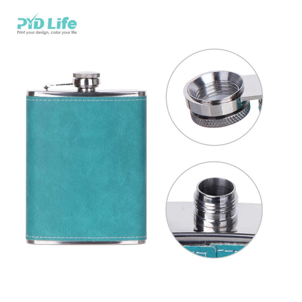 Eiarrnp Fiaschetta in pelle per liquori da 236,8 ml, per uomo e donna, set regalo con fiaschetta e imbuto, a prova di perdite, in pelle sintetica
