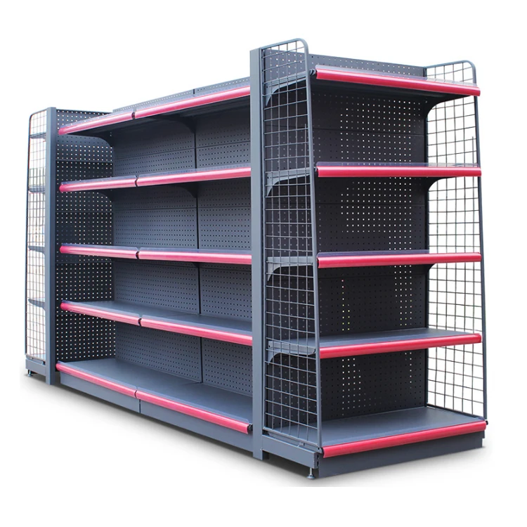 Manufacturer Supplier metal gondola display racks supermarket shelves wisda display