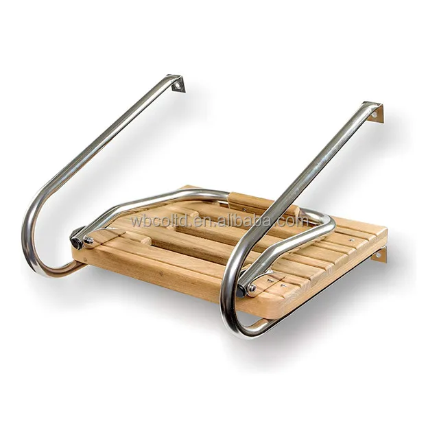 Marine Products Teak Swim Platform With Ladder,316 Stainless Steel