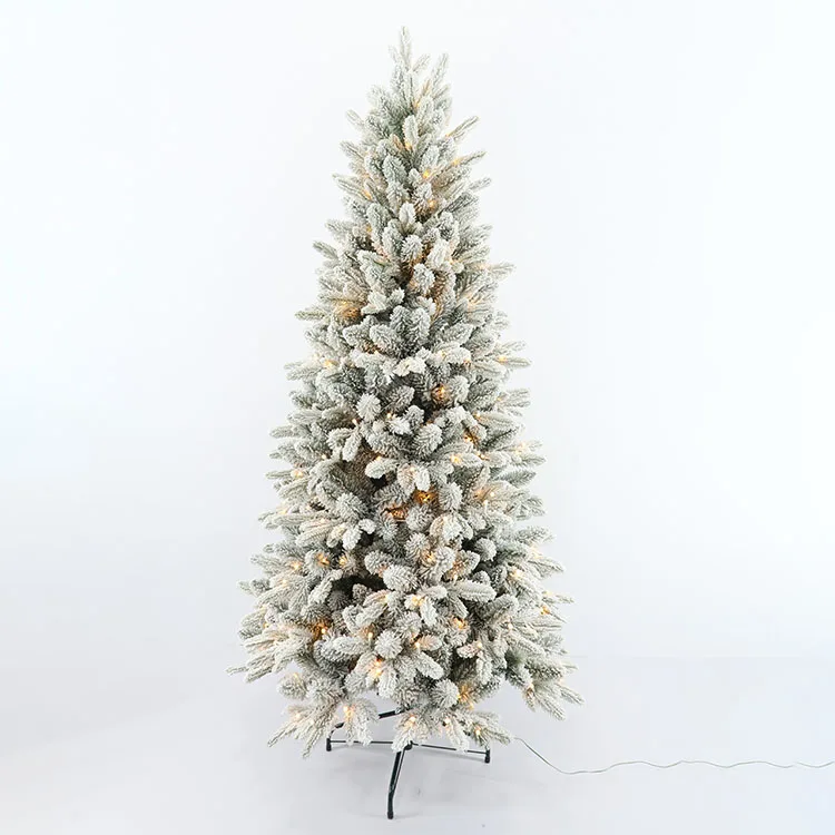 Colorful Lights 6ft Artificial Christmas Tree Flocked Green Xmax Tree