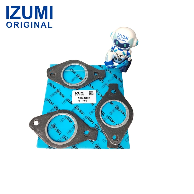 Gasket Manifold Buang IZUMI ORIGINAL 5951862, Kompatibel dengan CAT, untuk Suku Cadang Mesin Industri Caterpillar