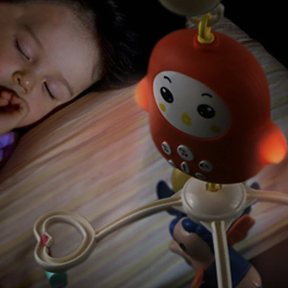 Пульт дистанционного управления прикроватная вращающаяся курица музыкальная шкатулка детская шумовая музыкальная подвесная Мобильная кровать колокольчик игрушки