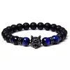 Sapphire blue tiger eye +matte black