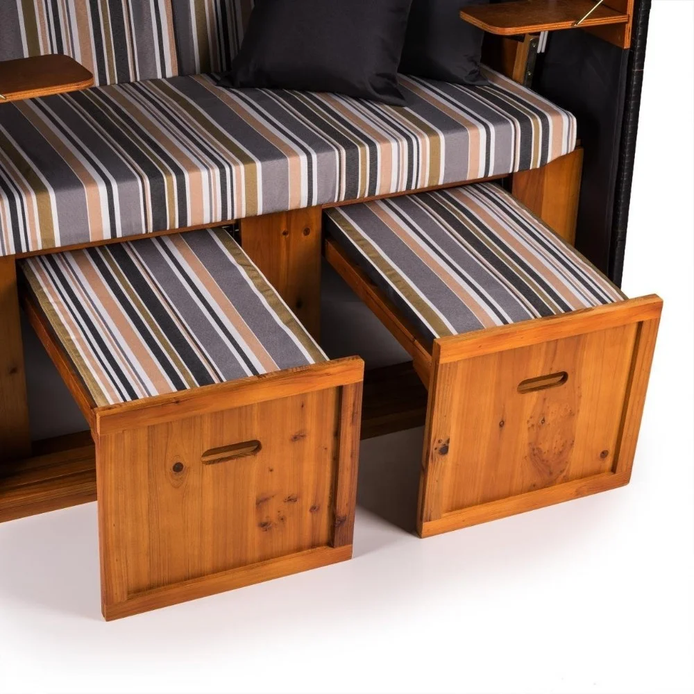 Baltic Sea Royal Xxl Fully Reclining Beach Chair Fully Assembled 150 Cm