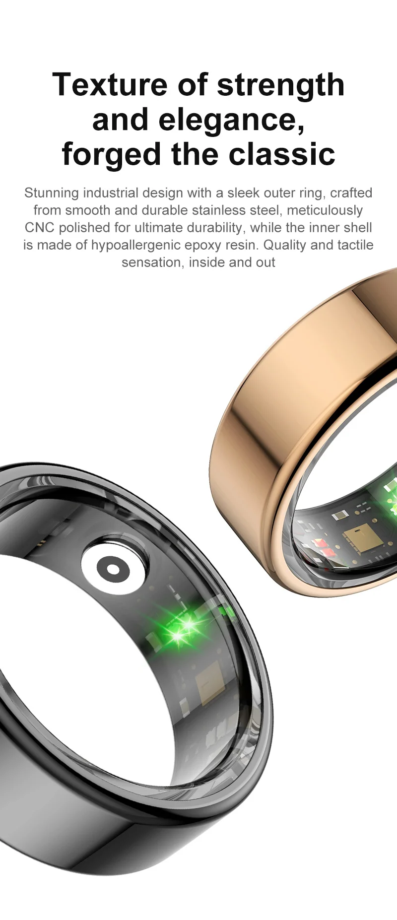 R02 Smart Ring Advanced Health Tracker Fitness Monitor