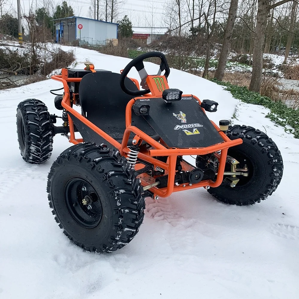 Electric Snow Buggy 48V Double Engine Go Kart 1000W Shaft and Motor Drive Chain Drive Mode