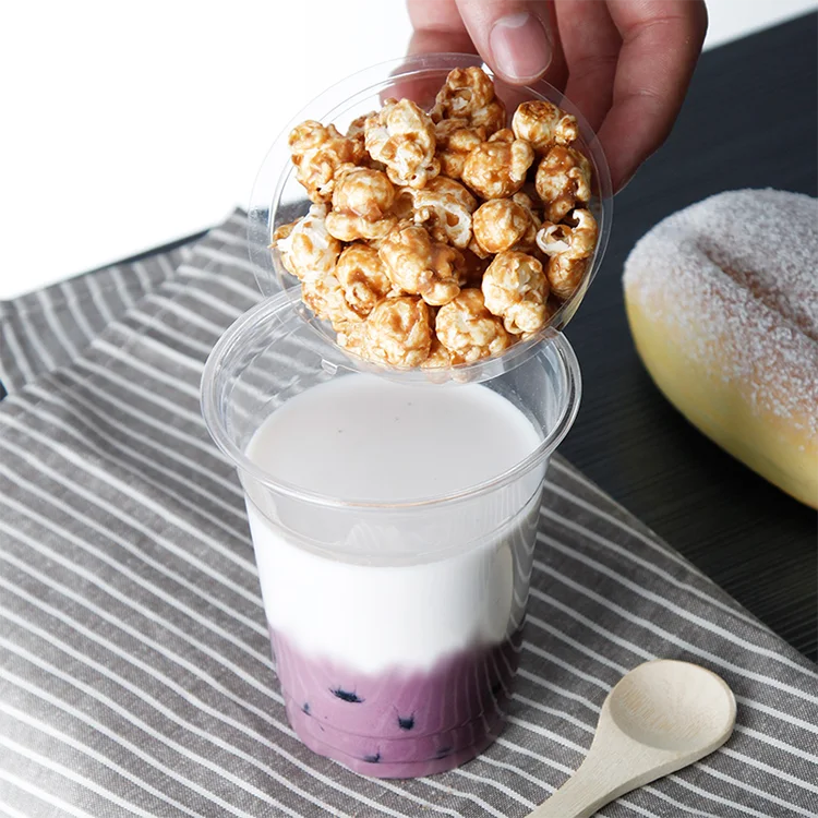 
Прозрачная Пластиковая Вставка OEM для домашних животных, 12 унций, 85 ММД, чашки, одноразовые чашки для йогурта с купольной крышкой и внутренней крышкой 