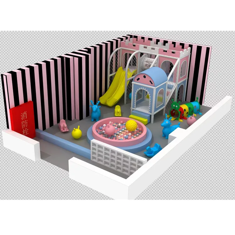 Small Indoor Foam Playground Equipment With Slide Ball Pool For School