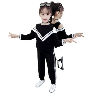 2021 Spring Autumn Girls Clothes Sports Long Sleeve Suits Children Teenage Tracksuit Kids Sweatshirt Pants 2Pcs Girl Clothing
