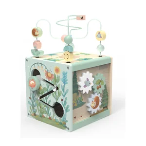 EDULAND Wood Play Cube Centre  Forest-Themed Educational Toys Wooden Toys for Kids 18M+ Fun and Learning