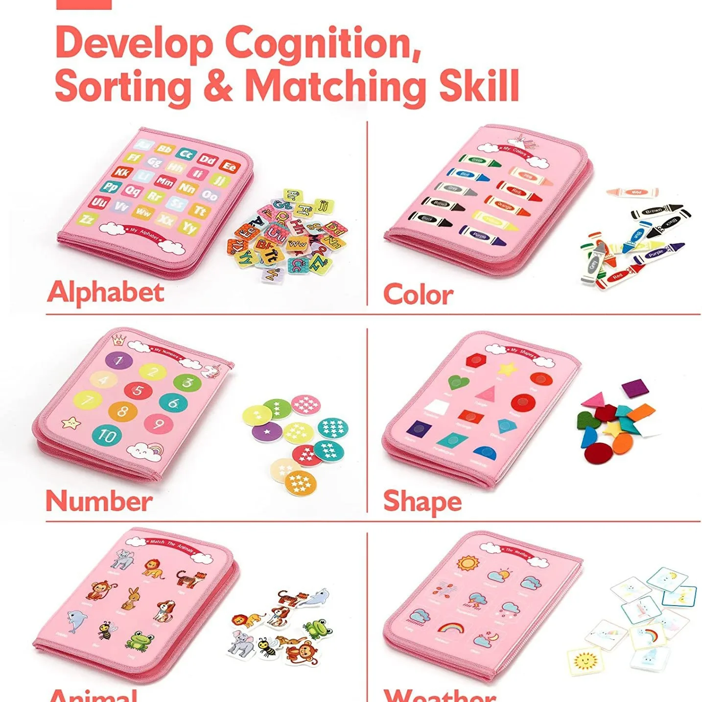 Hotsale Activity Board Montessori Kids Felt Busy Learning Basic Dress Skill Educational Travel Baby Sensory Toys