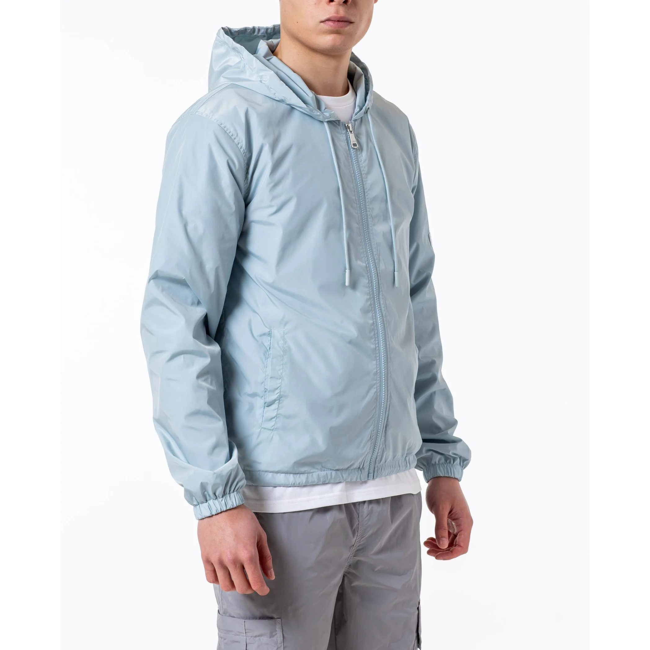 Custom Spring streetwear Light weight Men Casual Nylon cargo Jackets custom Windbreaker with hood for men_voghion.com