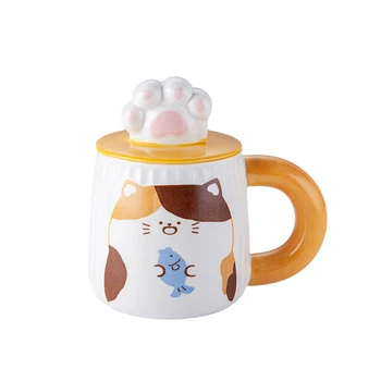 Cute Cartoon Cat Ceramic Cup Creative Cat Claw Mug Surprise Gift With ...