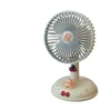 White desktop fan + cherry bear sticker