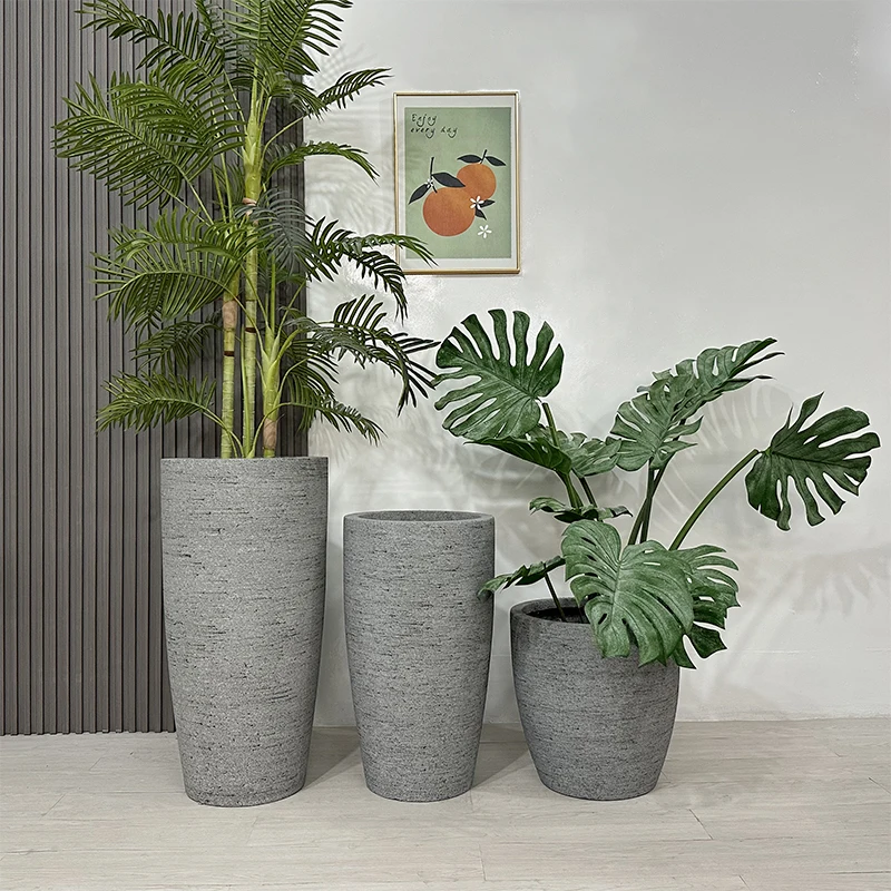 Nordic Classic Style Plant Pot Large Light Weight Fiberglass Flower Pot