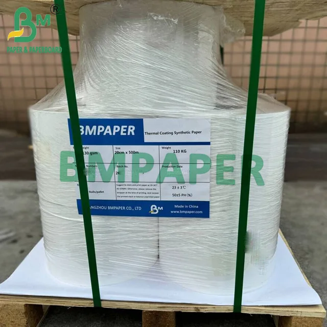 Thermal Coated Synthetic Paper Jumbo Roll 1090mm*8000m Tear-Resistant Label Paper Material