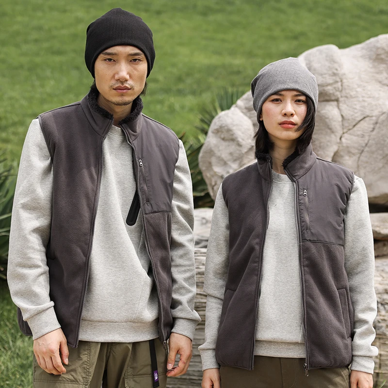 Customized Company Logo Fleece Vests for Winter Uniforms