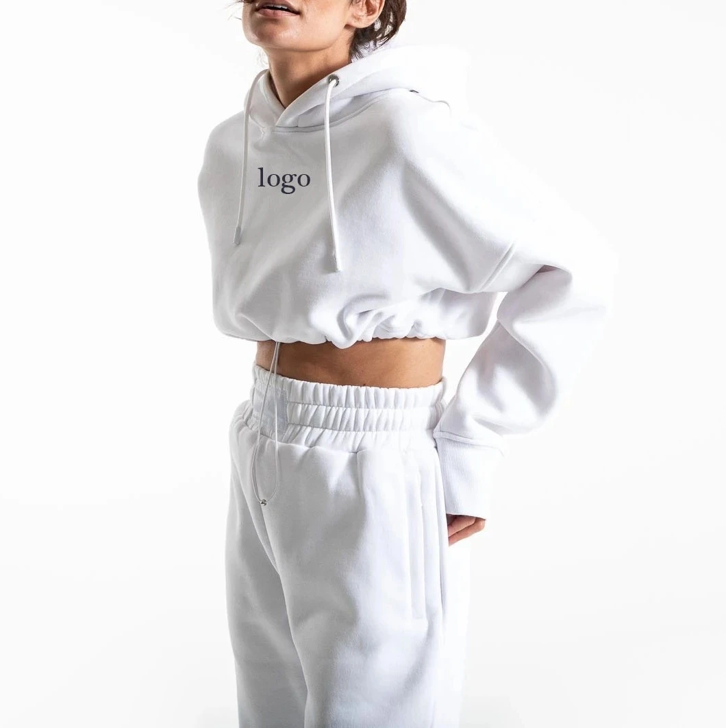 drawstring crop top sweatshirt