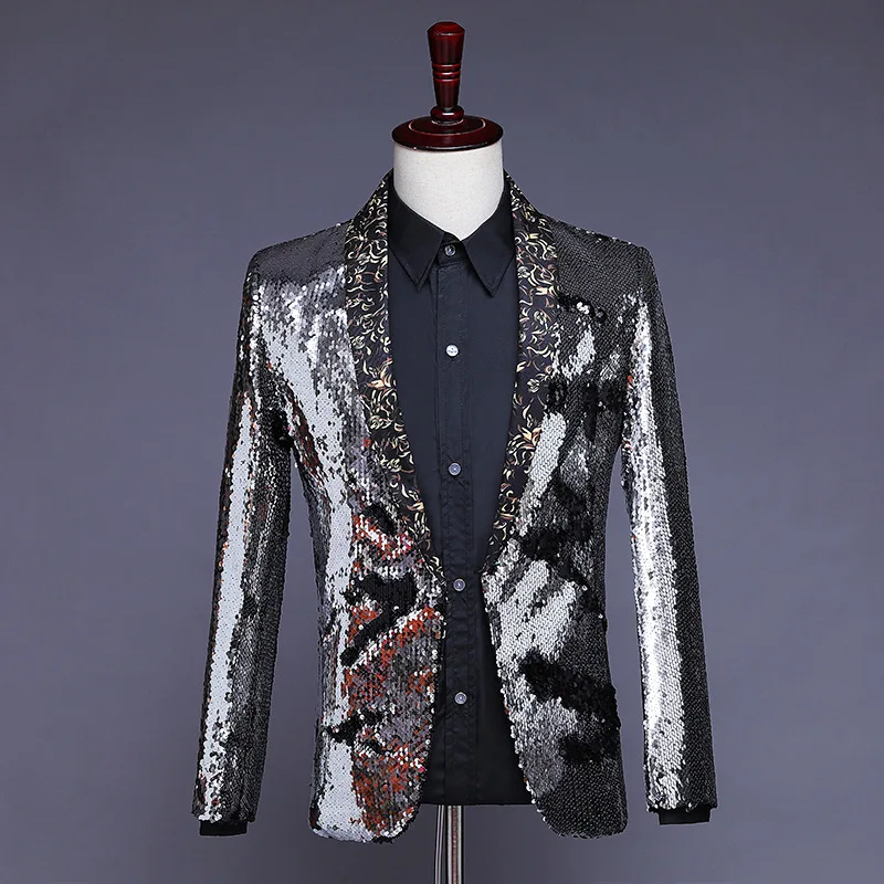 Stylish Men's Sequin Performance Dress - 6 Color Options Stylish Men's Sequin Performance Dress - 6 Color Options