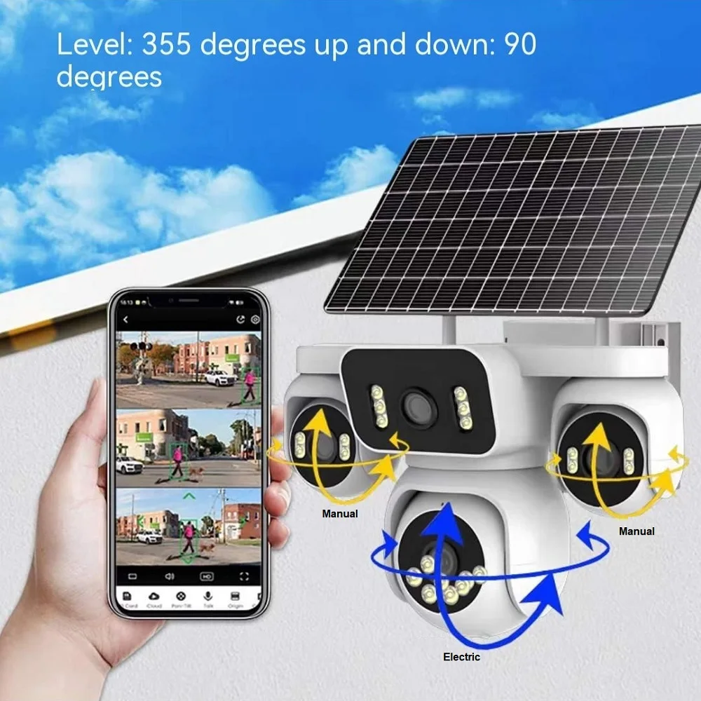 Outdoor Solar Camera 4G 3G Sim Card Slot CCTV Security
