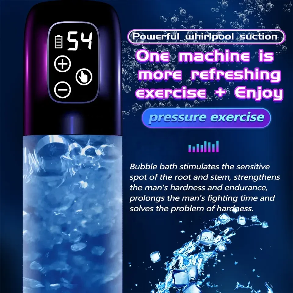 BlueRabbit 2 in 1 Electric Hydro Penis Pumps Wholesale Vacuum Pumps for Penis Enlargement Waterproof Enlarger Bath Penis Pumps