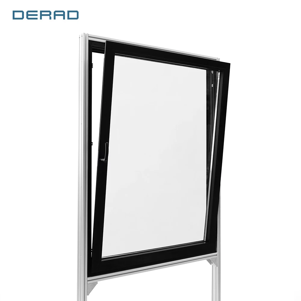 Derad top quality aluminum energy savings windows heat insulation tilt inward and open tilt turn window