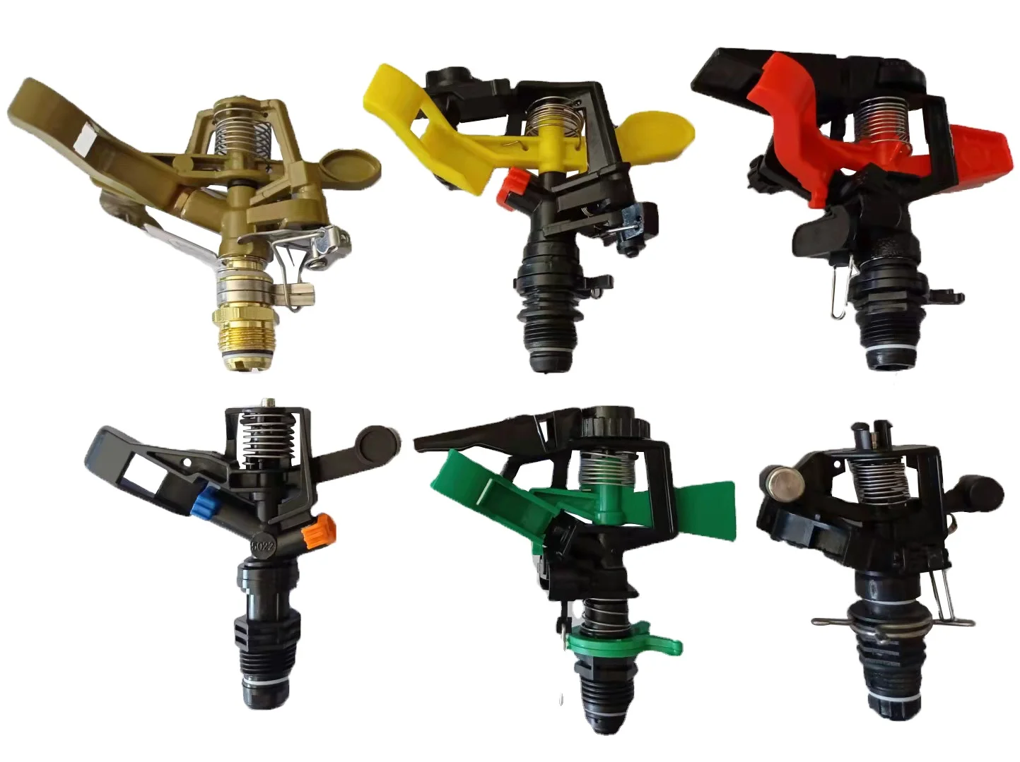 3/4 " Double Nozzles Sprinkler 360 Degree Rotating Plastic Impact