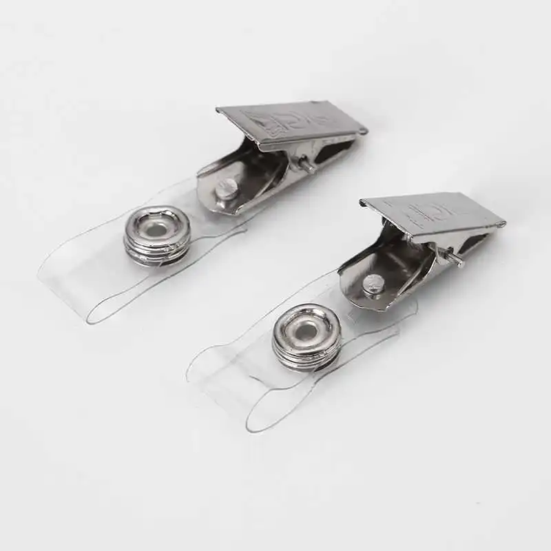 Wholesale Metal Badge Clip For Id Attachment With Clear Folded Pvc ...