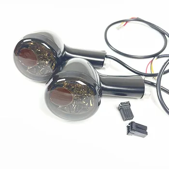 HongK- Motorcycle Front Rear Both Side Amber LED Running Brake