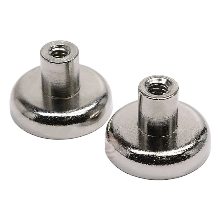 Ndfeb Thread Hole Magnets Pot Magnetic Round Base Inside Screw D16