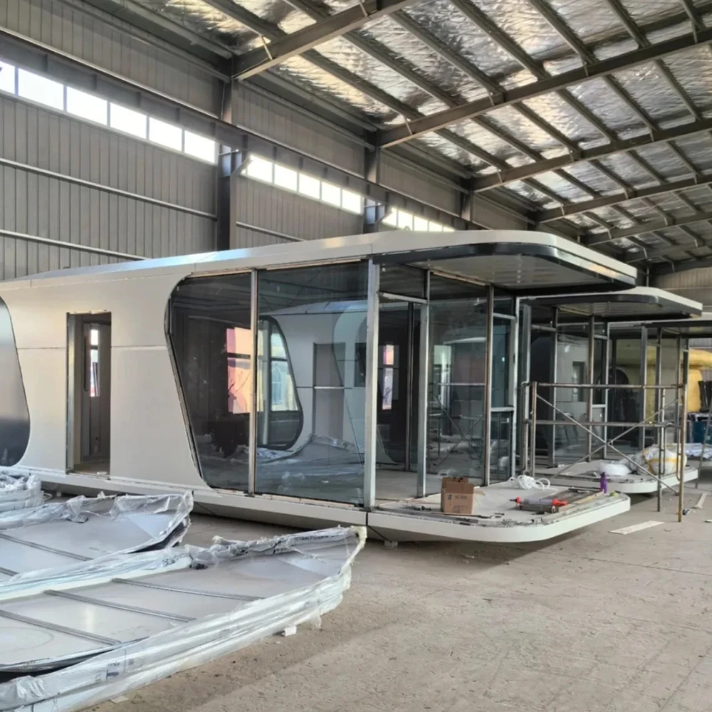 High Quality Custom Prefab Homes Portable Space Capsule House Modern Apple Cabin Tiny Home for Office Use Ready Ship