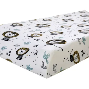 Wear Resistant Unisex Soft Cozy Printed Cotton Fitted Custom Crib Baby Sheets for Beds