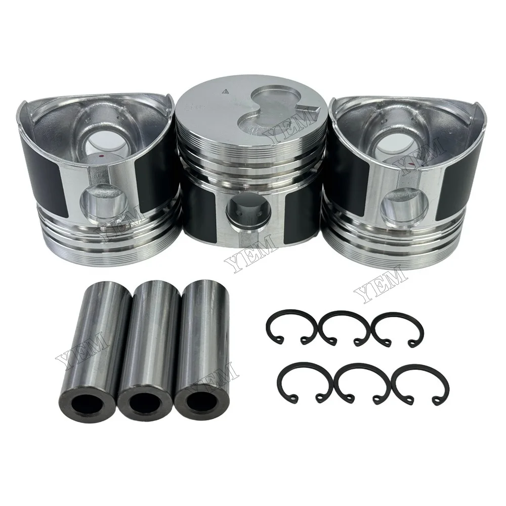 Piston With Pin Circlip Fits for Mitsubishi K3F Engine Diesel Parts Diesel Engine Parts