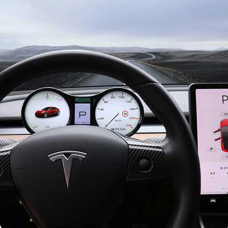 Tableau de bord numérique LCD pour Tesla modèle 3, affichage numérique HD,  compteur de vitesse, compteur de vitesse, panneau de conduite, jauges