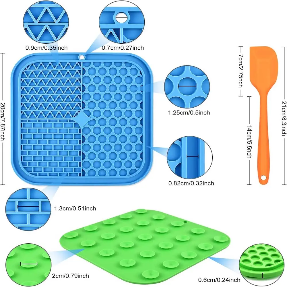 2023 New Pet Food Grade Silicone Bowl Feeder Lick Mat Pad With Suction