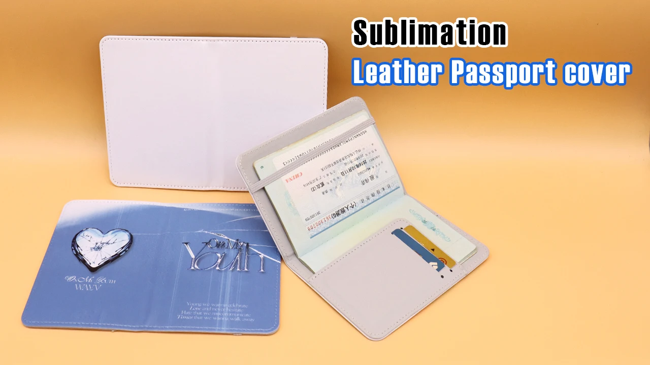 Wholesale Business Style Pu Leather Passport Holders Family Travel Sublimation Blanks Custom
