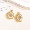 Xl4565 starry gold and white photo clip pendant-openable