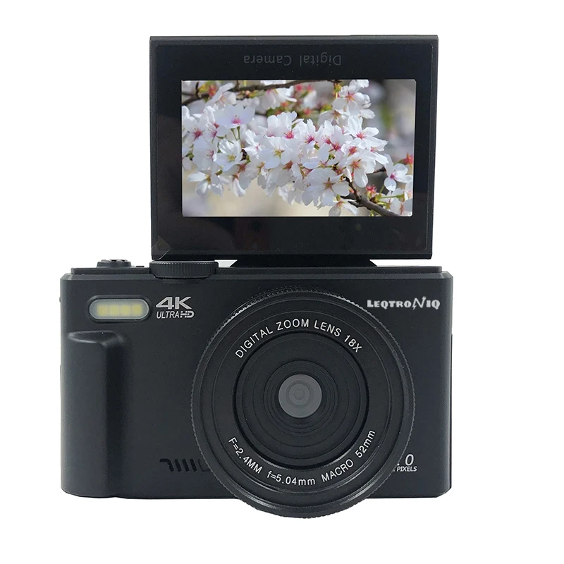 4K Vloggingカメラビデオ4KフルHDカメラWifi付きYoutube 4K 64MP 30fps