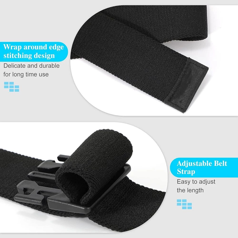 Men Sports Elastic Stretch Belt Unisex Adventure Web Belt Women Men with Non-Metal Buckle Adjustable Tactical Belt