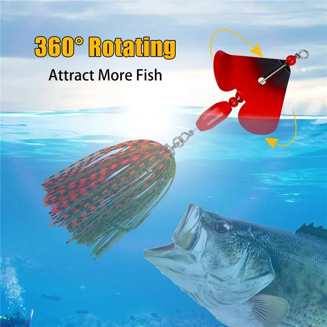 6pcs Spinnerbait Fishing Lures For Trout & Pike Tackle