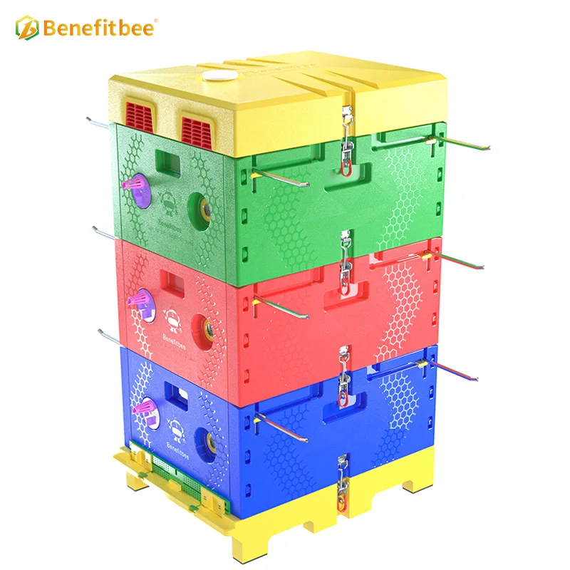 Beekeeping Supplies 3 Layers Langstroth Bee Hive Thermo Box Plastic Beehive