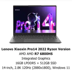 2022 Lenovo Xiaoxin Pro14 with AMD R7 6800HS - 16G 512G SSD 2022 Lenovo Xiaoxin Pro14 with AMD R7 6800HS - 16G 512G SSD