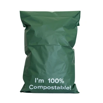 eco friendly customer logo printed home compostable biodegradable poly mailer post bags wholesale