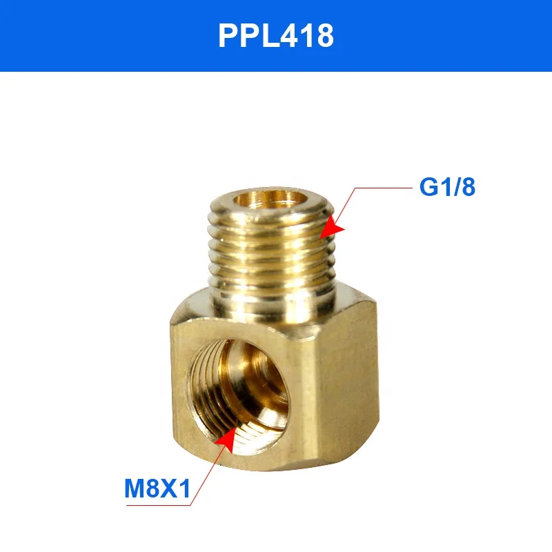 Compression Ferrule Lubrication System Cooper Connector Brass Oil Pipe Fitting Adapter Hose Elbow Joint for Machining Center
