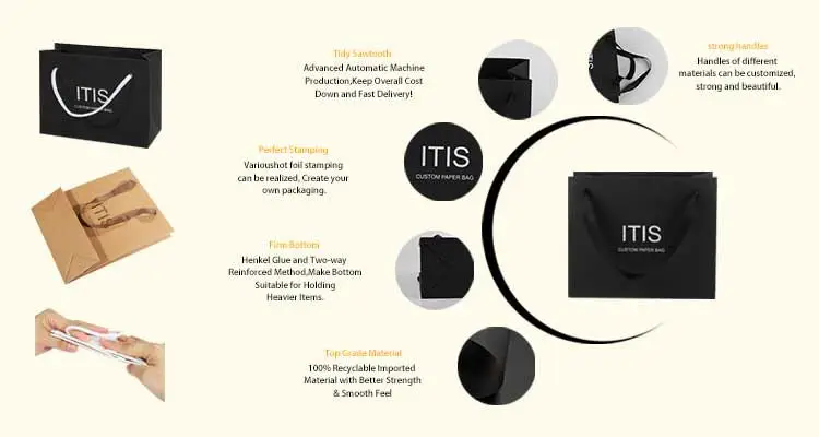 eco friendly custom shopping bags  economical kraft paper packaging with your logo for stores  gifting-1